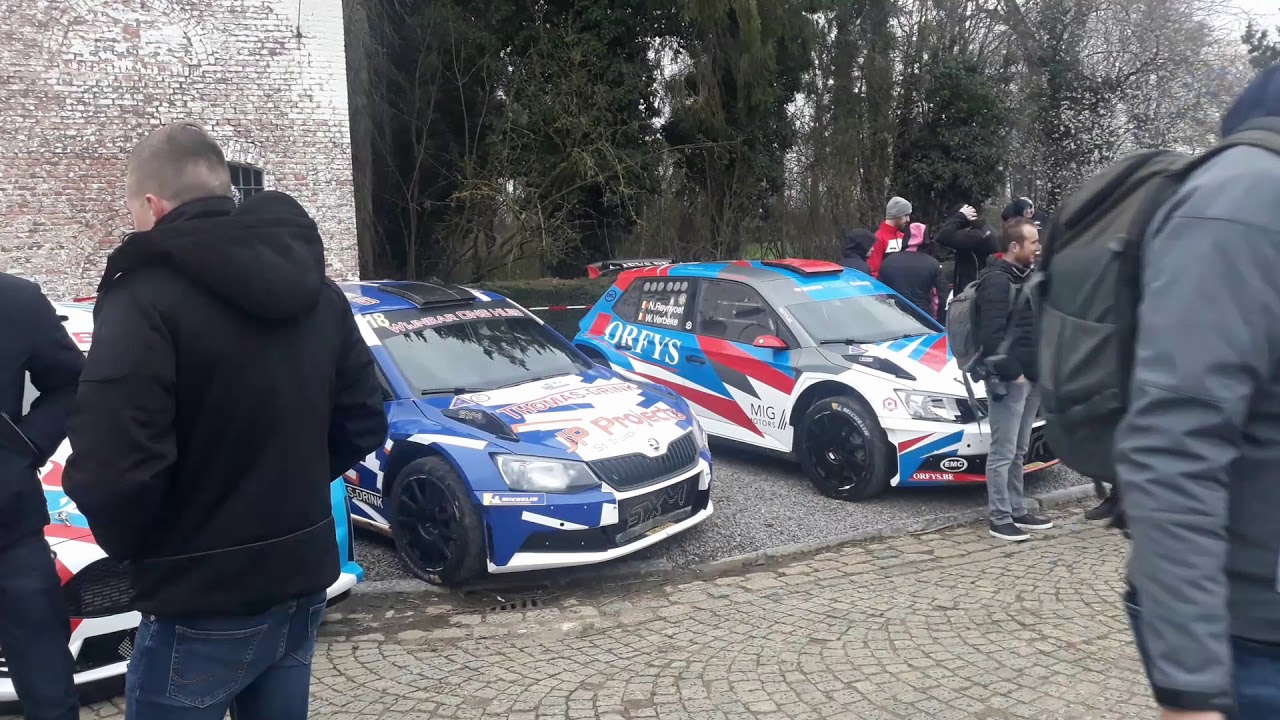 The R5 cars ahead of the Belgian Rally Championship
