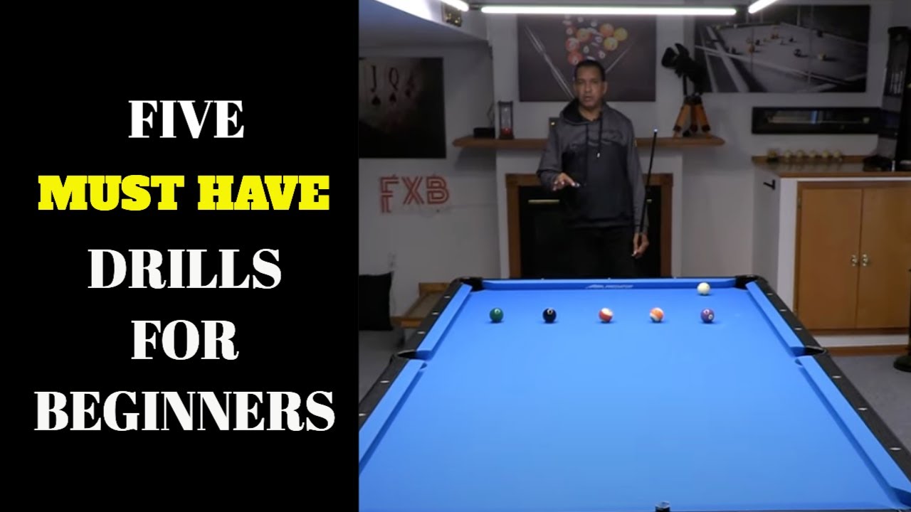 Five Drills for Beginner Pool Players - (Free Pool Lessons)