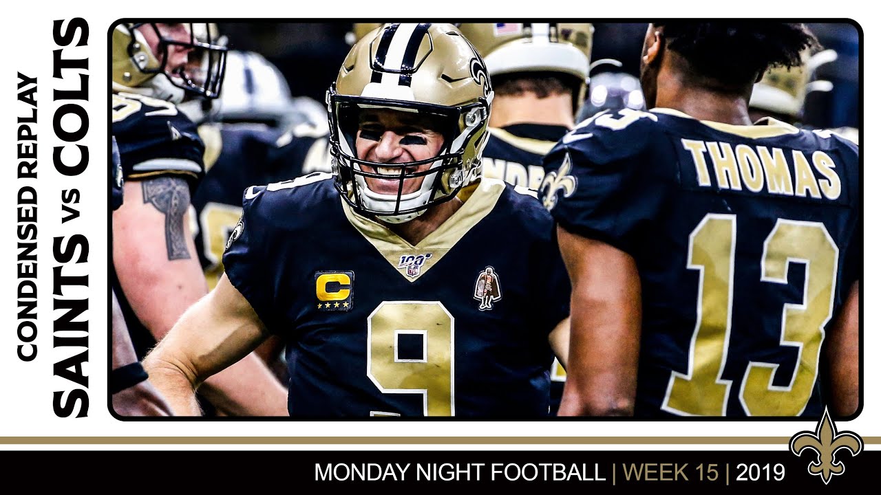 Brees Breaks Manning's Record | Saints vs Colts Week 15 2019 Replay