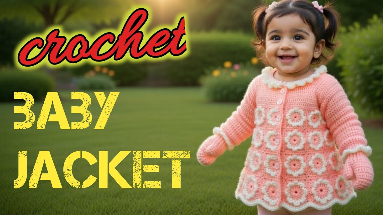 लाखों फरमाइश पर बनाई crosia baby jacket/how to crochet a baby jacket/baby jacket knitting