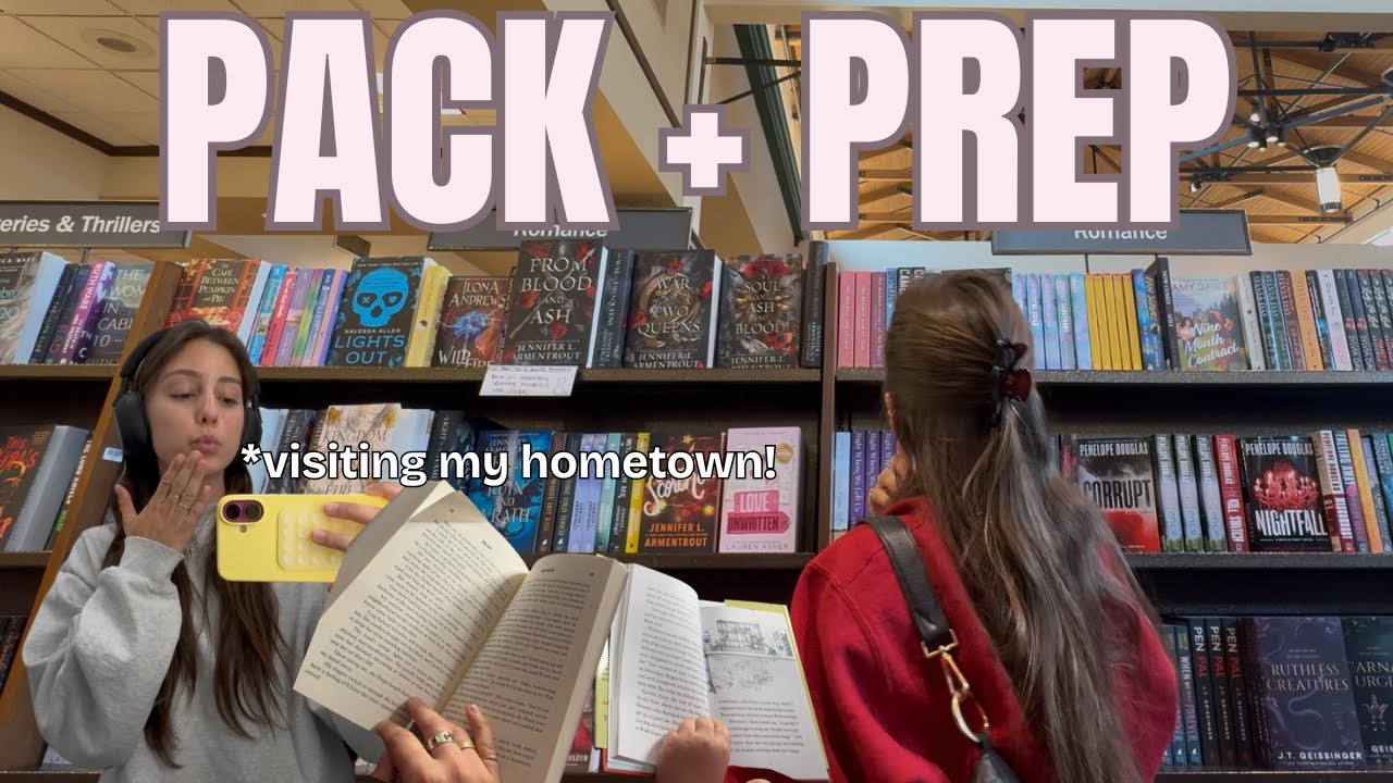 PACK & PREP WITH ME: we’re going to my hometown!! (I got sick🤒)