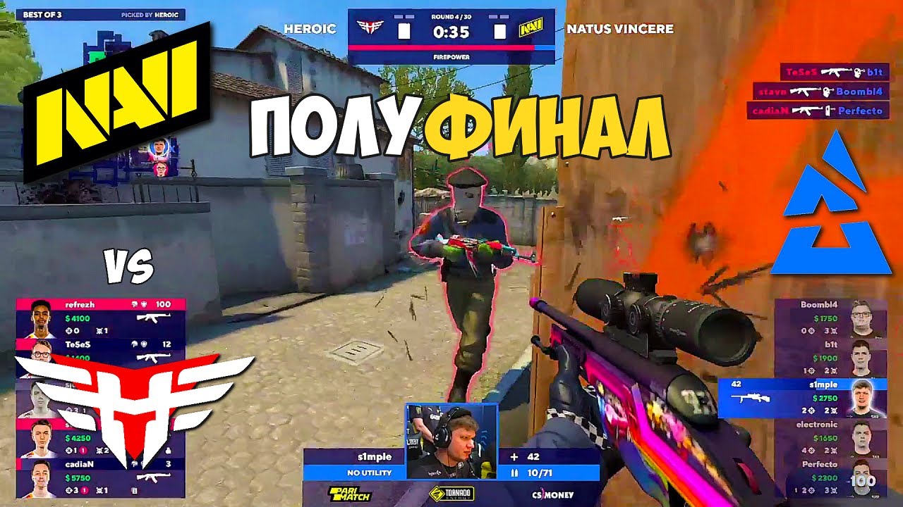 NAVI vs HEROIC. ПОЛУФИНАЛ! BLAST Premier: Fall Finals 2021. ЛУЧШИЕ МОМЕНТЫ КС ГО. NAVI CS GO