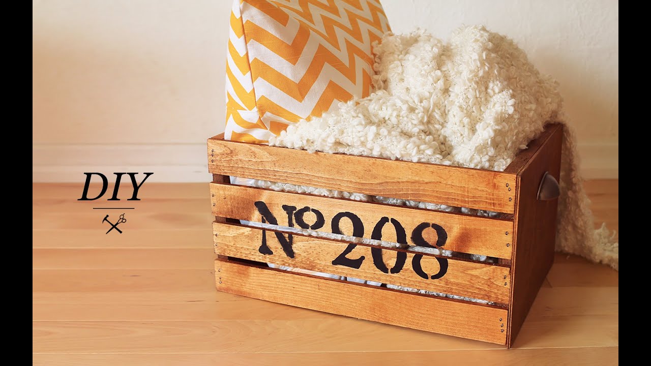 DIY WOODEN STORAGE CRATE