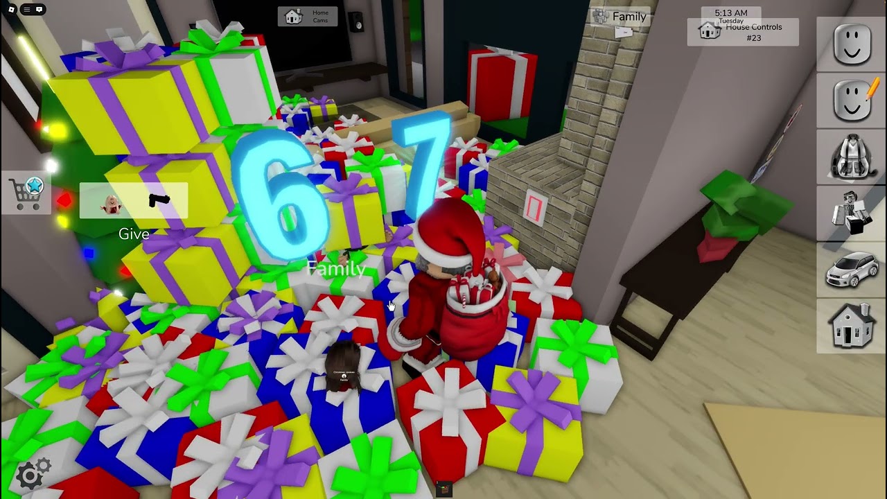 Jultomten kommer och lämnar mycket paket!