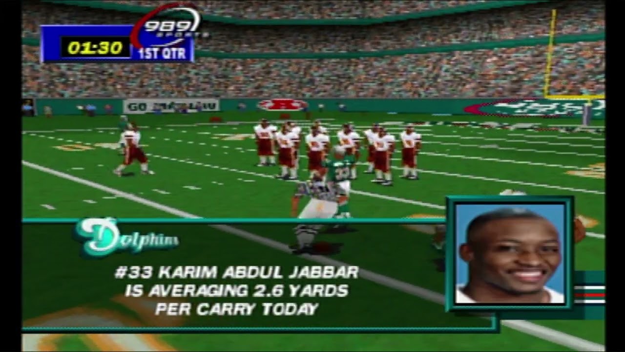 NFL Gameday 99 Dolphins vs Redskins