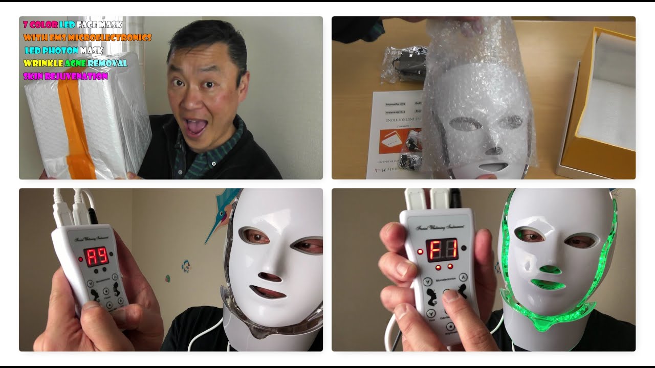 7 Color LED PHOTON MASK-Light Therapy Beauty Masks - Acne, Wrinkles, Pores & Anti-aging Treatment
