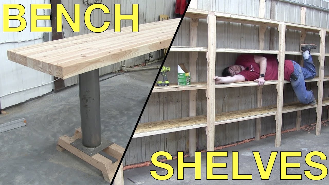 I Made Some Shelves and a Work Bench for My Shop