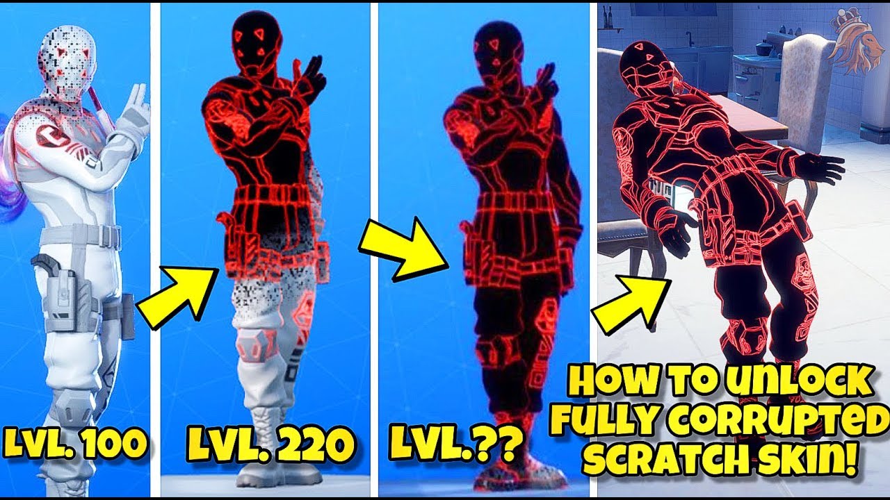 HOW TO UNLOCK FULLY CORRUPTED SCRATCH SKIN STYLE! Fortnite BR (NEW 8 BALL VS SCRATCH STYLE VIRUS)