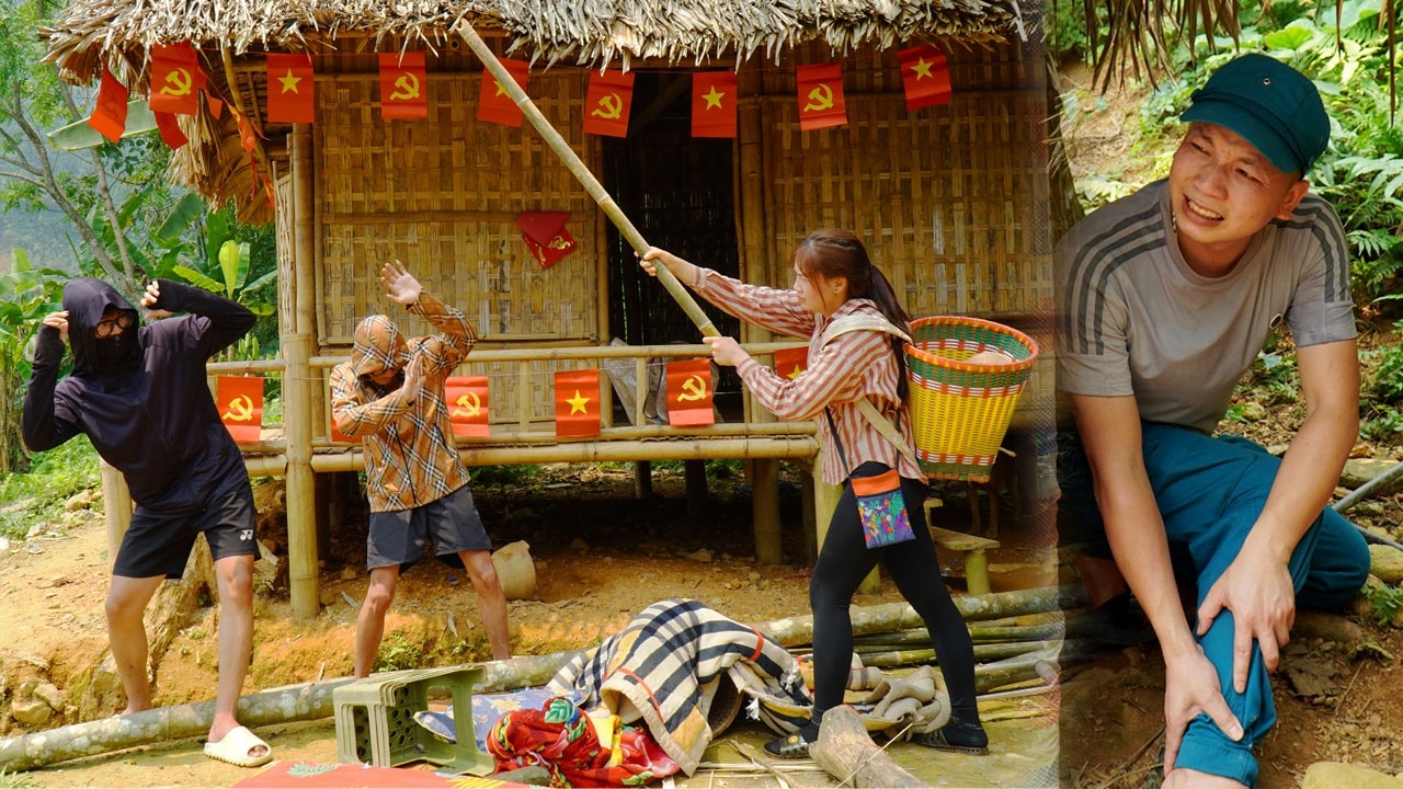 The police officer was in danger. The brave single mother chased all the thugs away - Tieu Ha