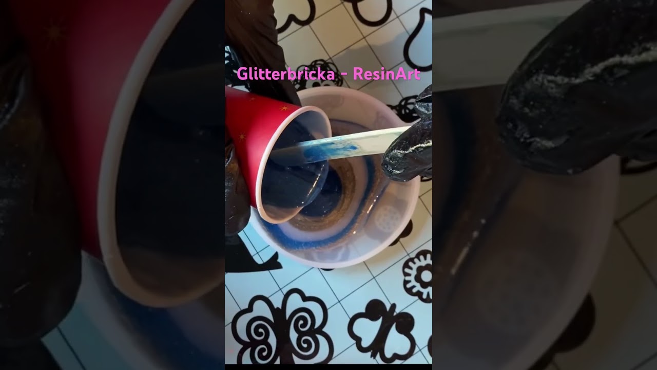 Glitterbricka i Resin 