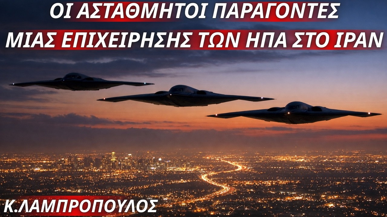 Κωνσταντίνος Λαμπρόπουλος: Οι αστάθμητοι παράγοντες μίας επιχείρησης των ΗΠΑ στο Ιράν