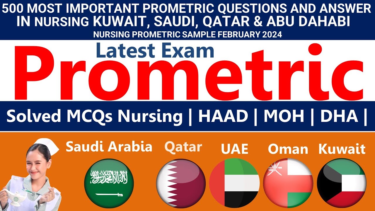 500 Most Important Prometric sample question with answer Kuwait | Saudi Nursing Prometric exam 2024.