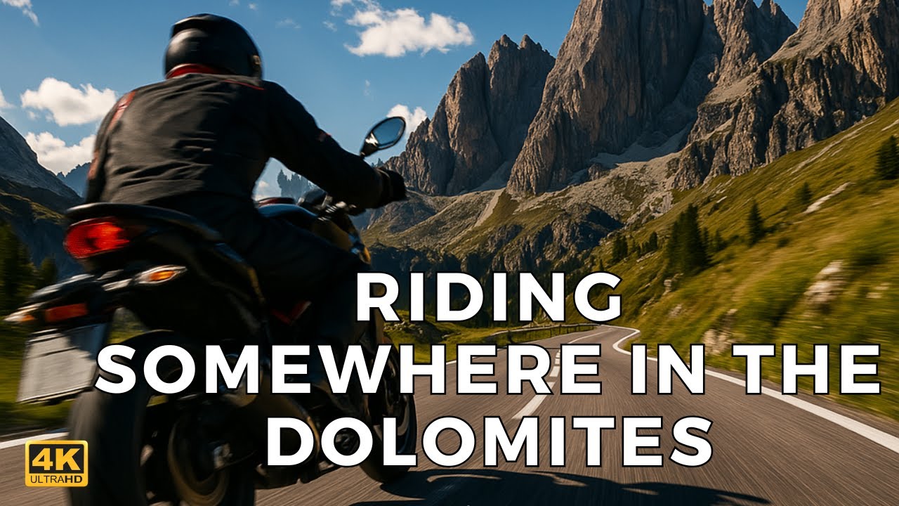 Riding Somewhere in the Dolomites.  Pieghe, Tornanti tra le Montagne.