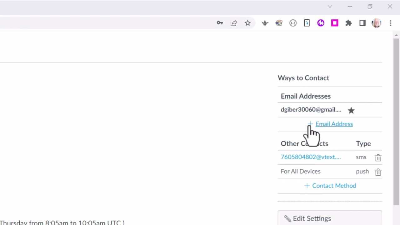 Email Notifications of Canvas Messages