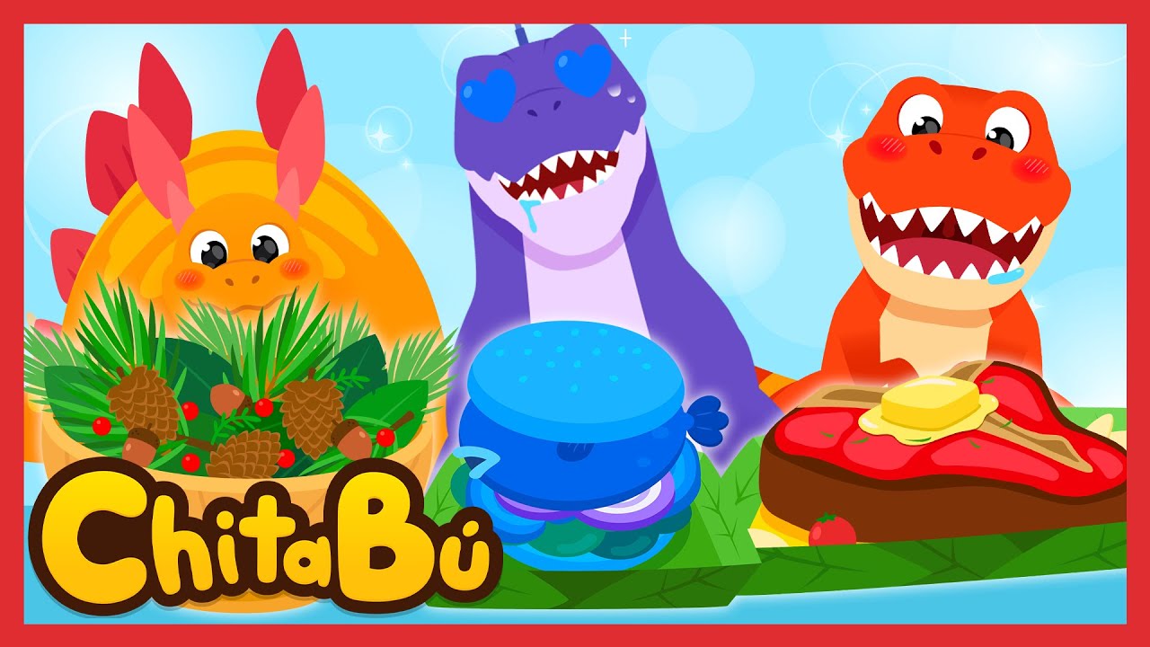 A Cantar  y Comer con los Dinosaurios y Animalitos | Canciones Infantiles | #ChitaBú