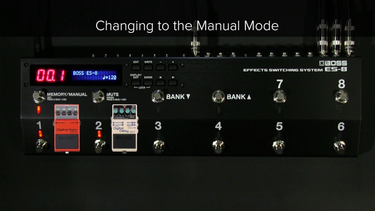 ES-8 Quick Start Chapter 3: Switching Between Memory and Manual Modes