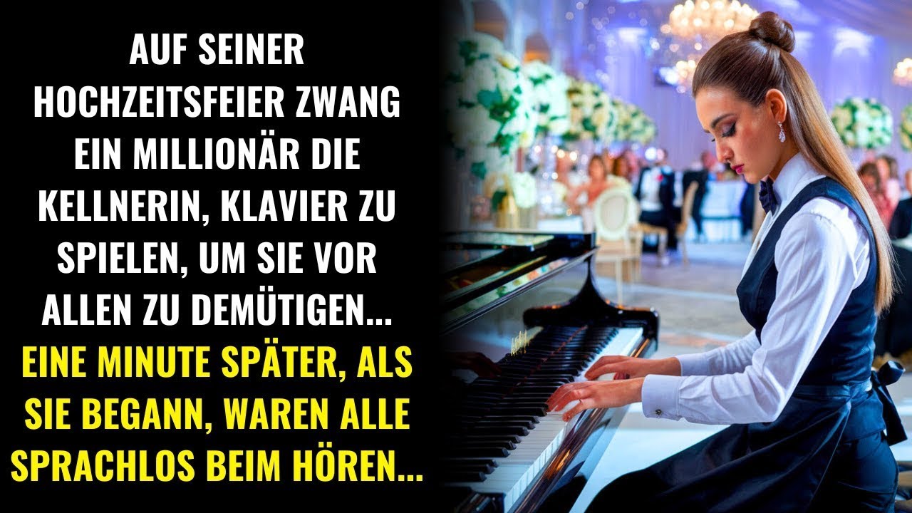 MILLIONÄR ZWANG DIE KELLNERIN, KLAVIER ZU SPIELEN… DOCH ALLE WAREN FASSUNGSLOS ÜBER IHR TALENT...
