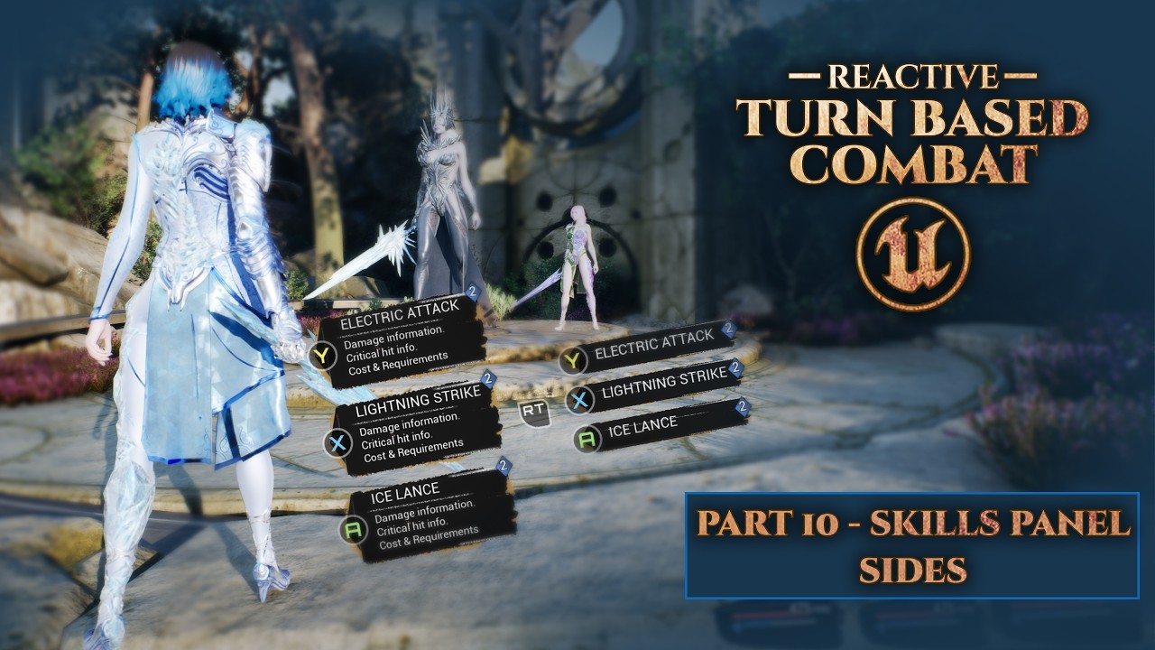 Unreal Engine Reactive Turn Based Combat Tutorial Series #10 - Skills Panel Side Selection