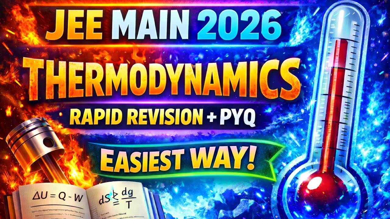Thermodynamics Rapid revision | thermodynamics for jee main | thermodynamics jee main pyq