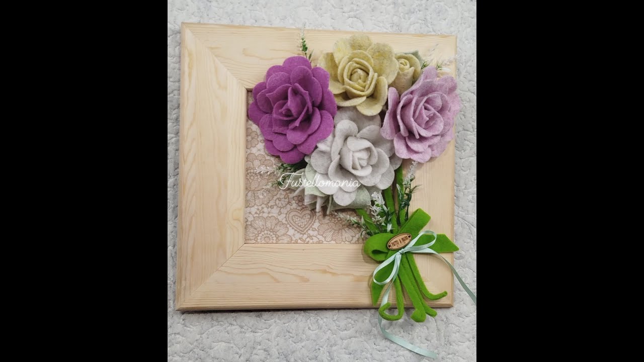 🌸 *Tutorial Speciale: Cornice con Rose in Feltro per la Festa della Mamma* 🌸