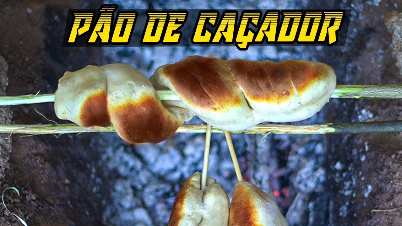 Pão de Caçador Recheado - Pão no espeto - Comida Mateira - Cozinha Rustica