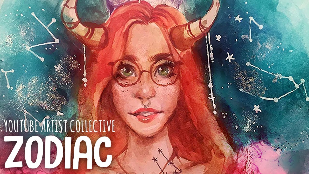 ZODIAC - Taurus | Youtube Artist Collective August | Jenna Drawing