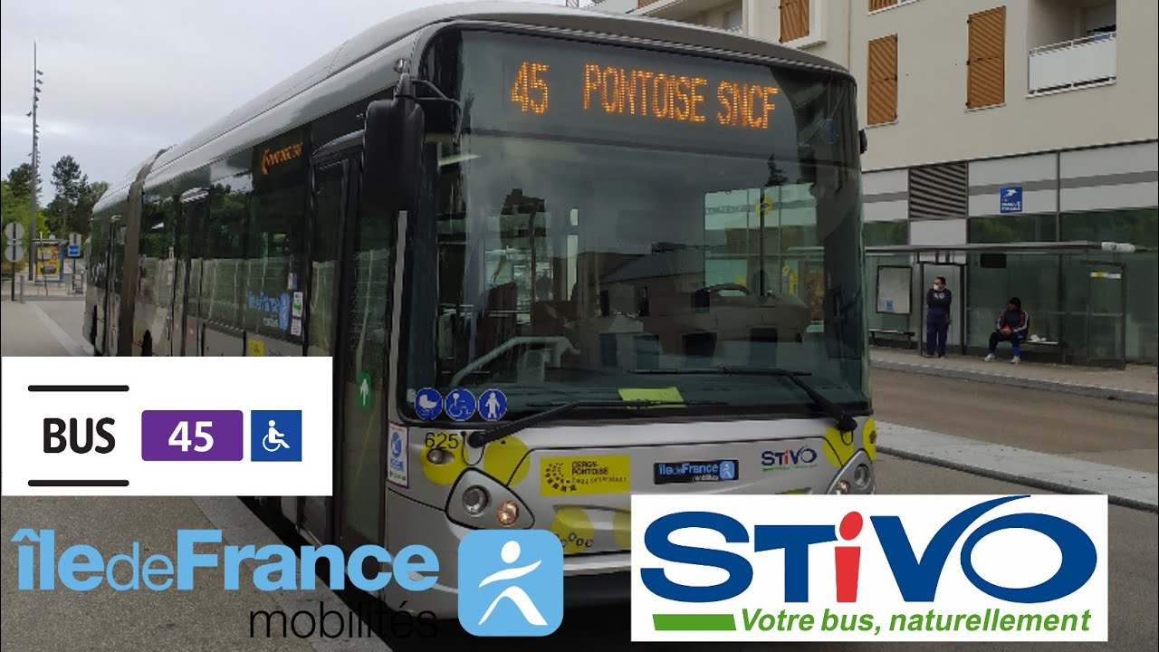 [KICKDOWN] Heuliez GX 437 hybride sur la ligne 45 en direction de Cergy saint Christophe RER