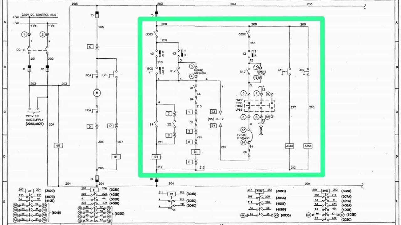 ACB Controlled Motor Feeder Closing Circuit Drawing Reading and understanding technique Part 3
