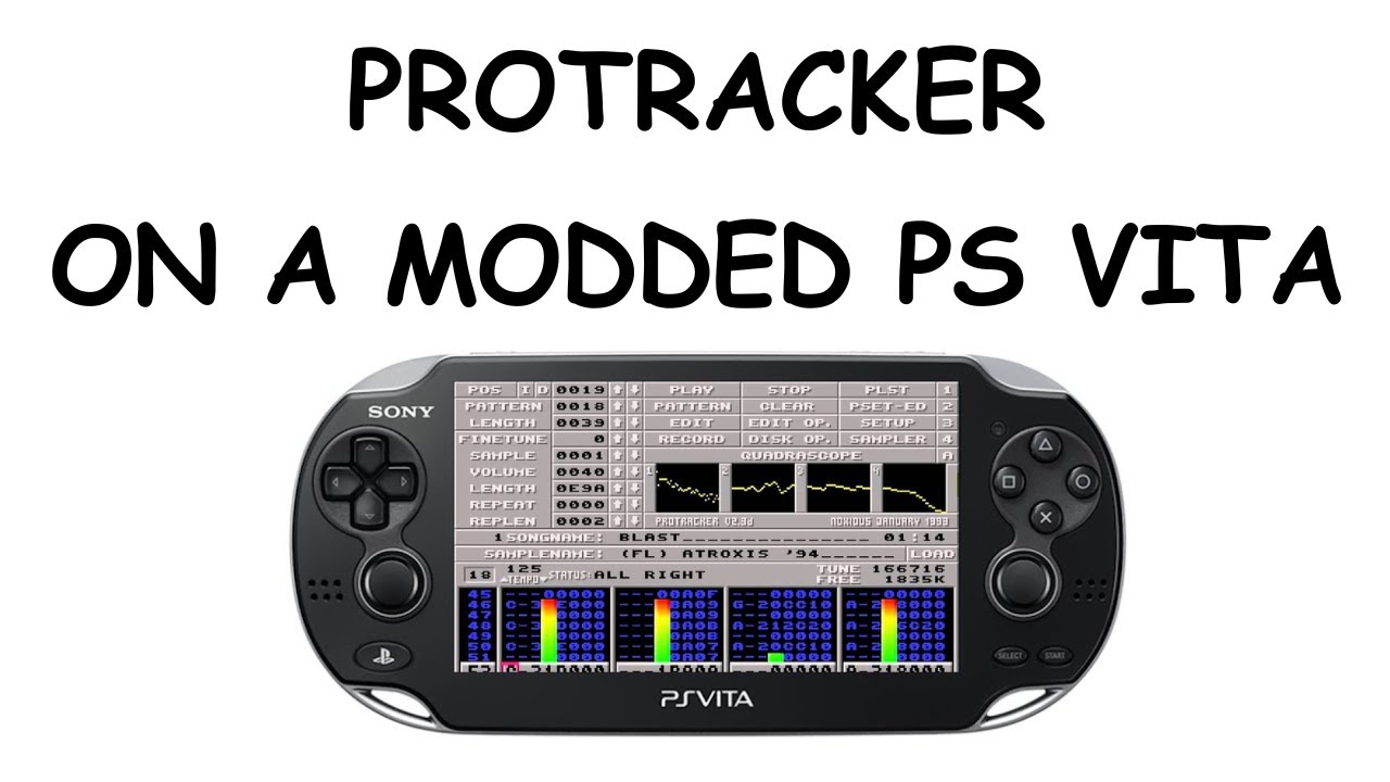 running protracker on a modded ps vita