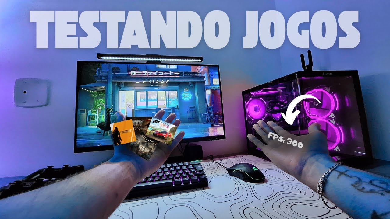 TESTANDO JOGOS no meu novo PC GAMER de R$ 3.500 (Rodou tudo?)