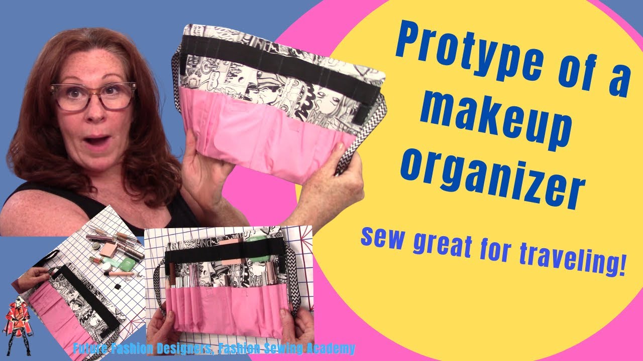 How to Make a Cute Makeup Bag with just fabric!