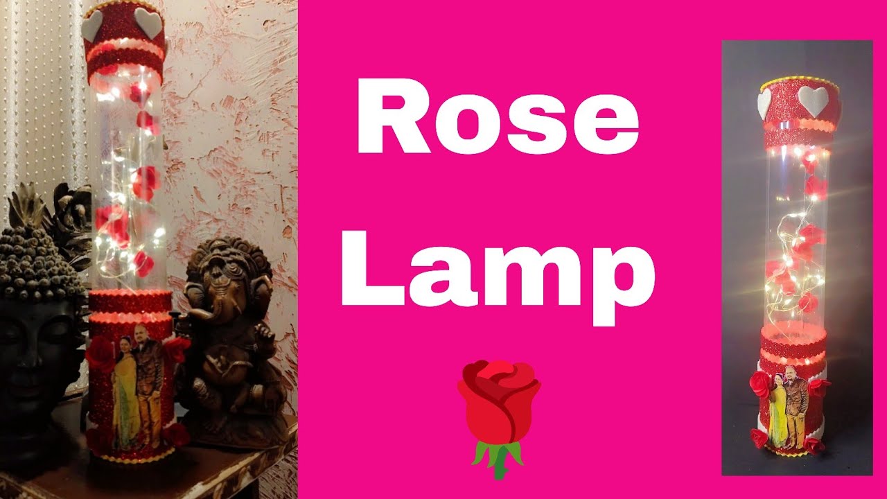 🎀Rose Lamp🌹🎀Valentine's Gift/ Lamp/craft #valentine#heart ideas