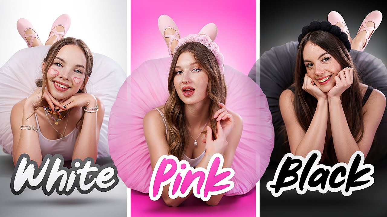 Pink vs Black vs White Ballerina! Dress to Impress for Dancers