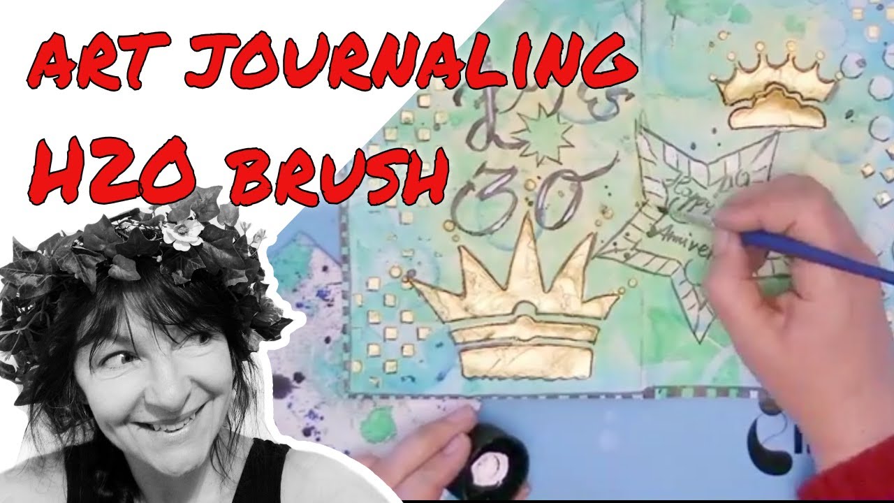 How to fill a H2O water tank brush ZIG by Kuretake with ink and then draw with the inked waterbrush