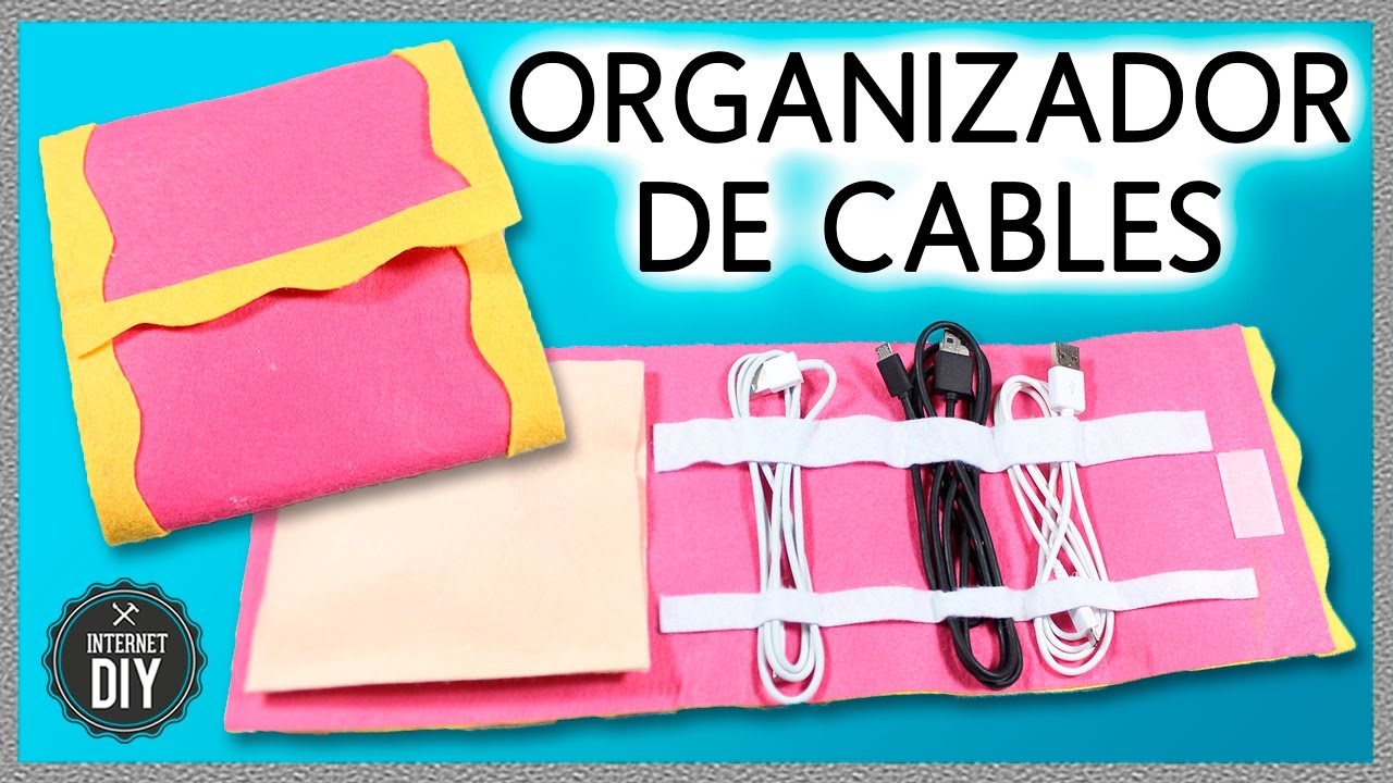 ORGANIZADOR de CABLES Casero ¡sin coser! 🔌 Ideas fáciles en Internet DIY