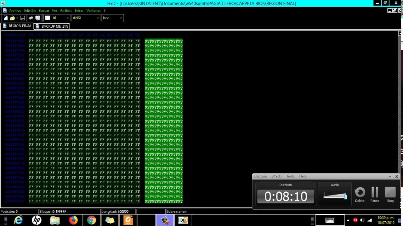 BIOS EDIT - EDICIÓN DE BIOS - RECORTAR REGIÓN ME DE UN ARCHIVO HÍBRIDO DE LA WEB
