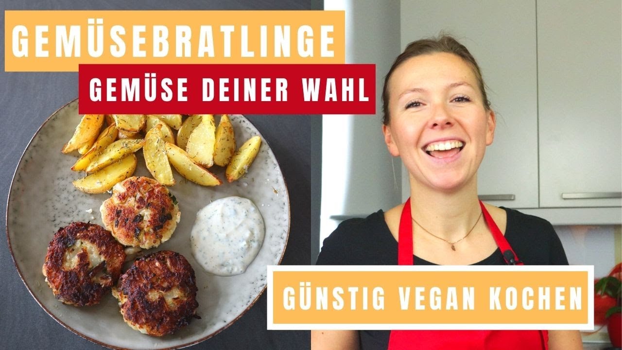 Selbstgemachte Gemüsebratlinge | Günstige Vegane Rezepte | Zucchini+Blumenkohl | schnell | einfach