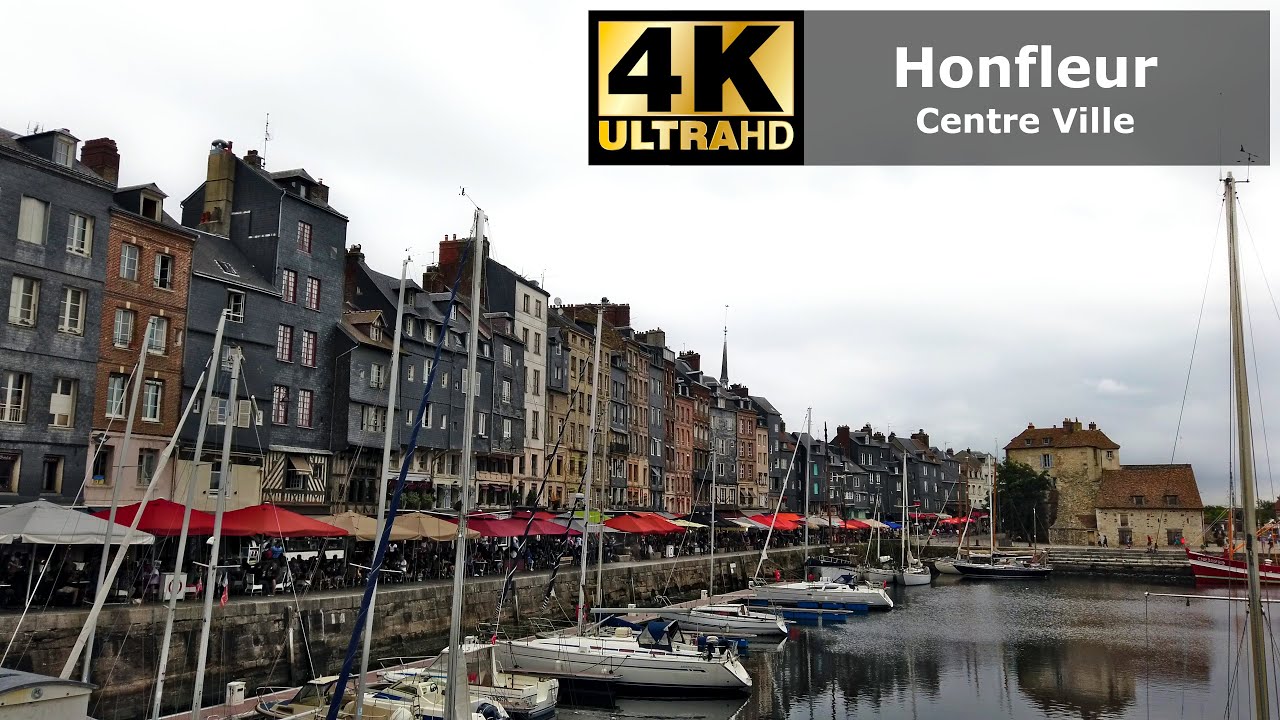 🇫🇷 Honfleur: Centre Ville and Public Garden / 4K