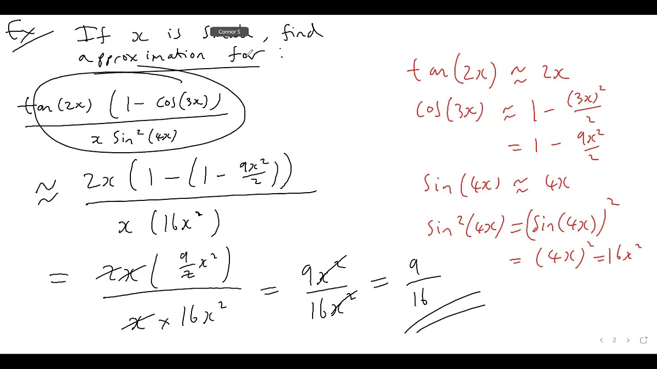 99. USING SMALL ANGLE APPROXIMATIONS TO APPROX TRIG EXPRESSIONS! (A-level Maths Pure Maths Video 99)