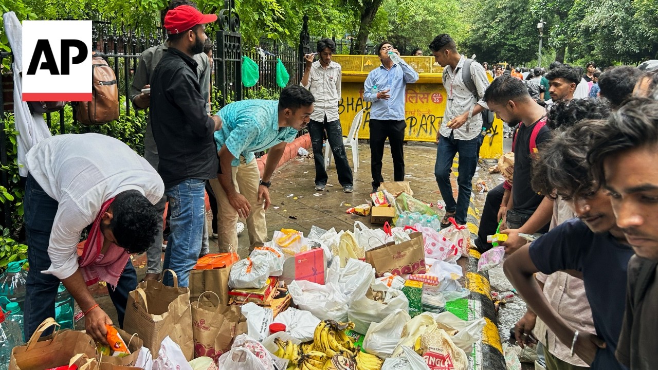 India's youth-led 'Cockroach' protesters receive food sent by supporters