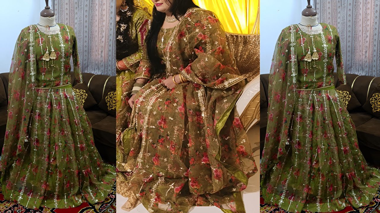 Beautiful Green Mehndi Lehnga Outfit Wedding Season😍 By Nayab Gulshan!!!!