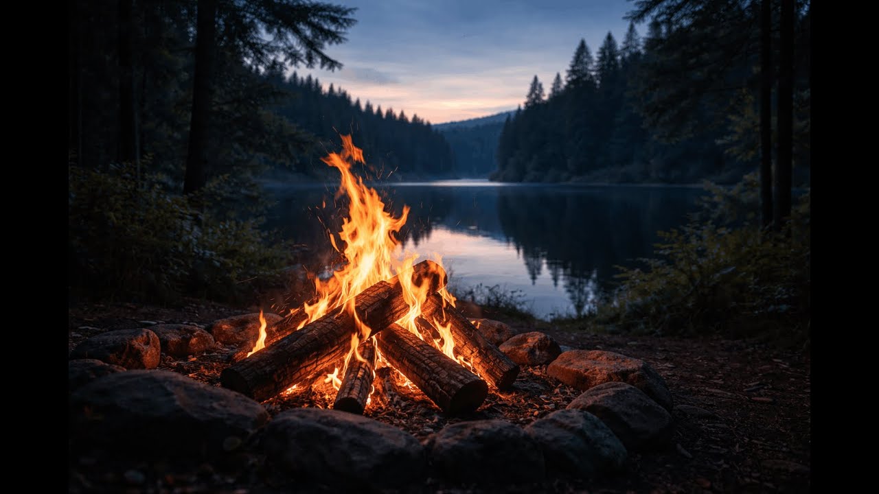 1 Hour Relaxing Scene and Fire | Meditation | Stress Relief | Relax Life |