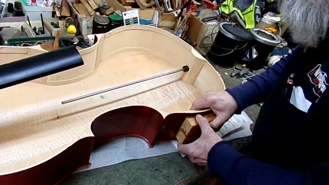 Hoffman cello with a damaged rib