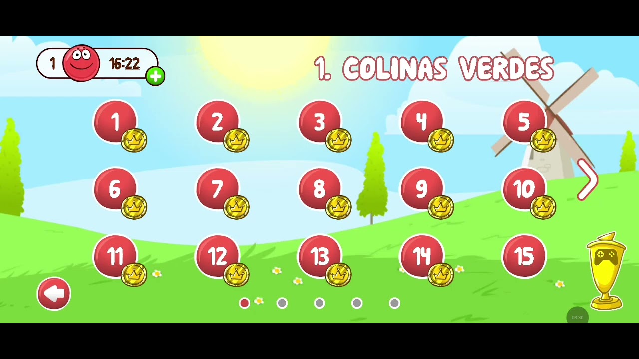 Jugando red ball. | Pasamos a el segundo mundo 