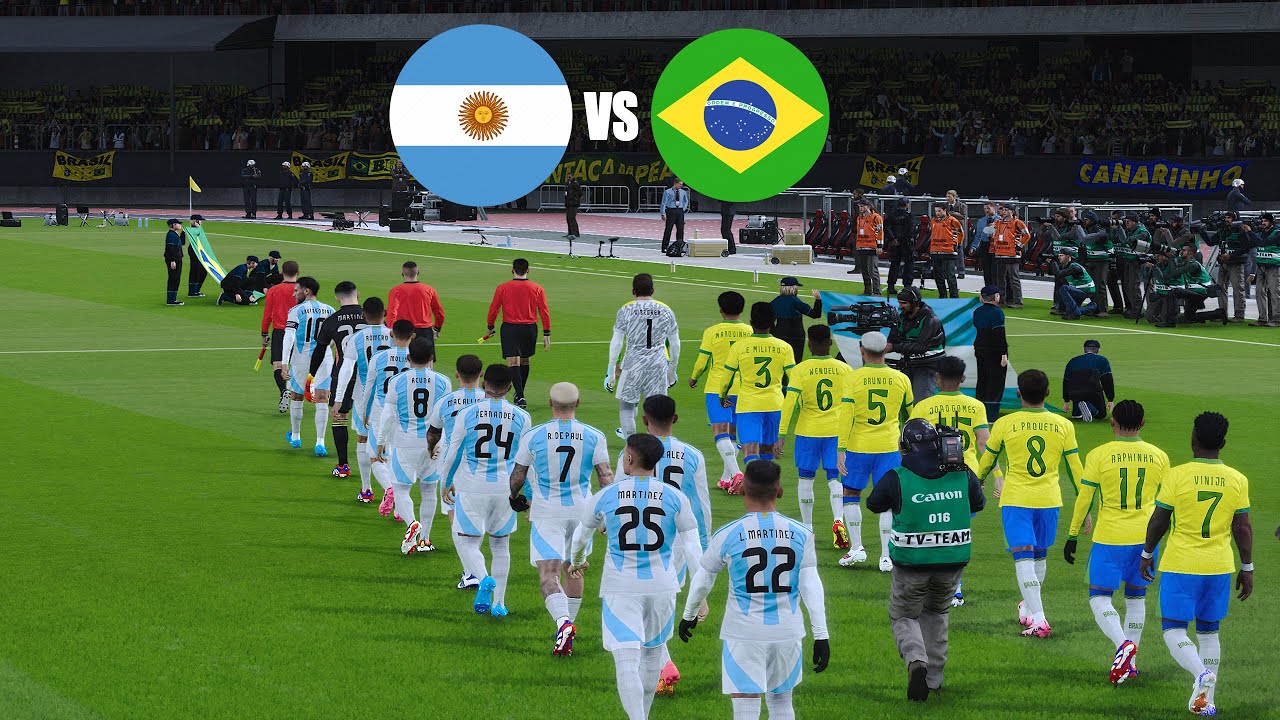Argentina vs Brazil - FIFA World Cup 2026 Qualifiers | Messi x Raphinha | Full Match | eFootball PES