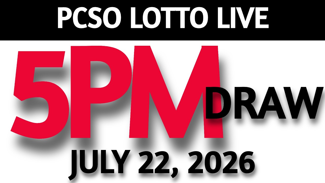 Lotto Result Today 5pm Draw July 22, 2026 Swertres Ez2  PCSO LIVE