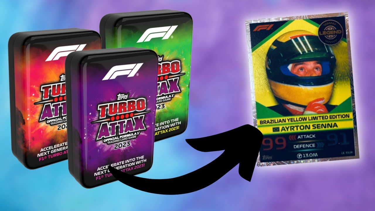 Opening all 3 MEGA TINS! TOPPS F1 TURBO ATTAX 2023! Can we find the ULTRA RARE SENNA!?