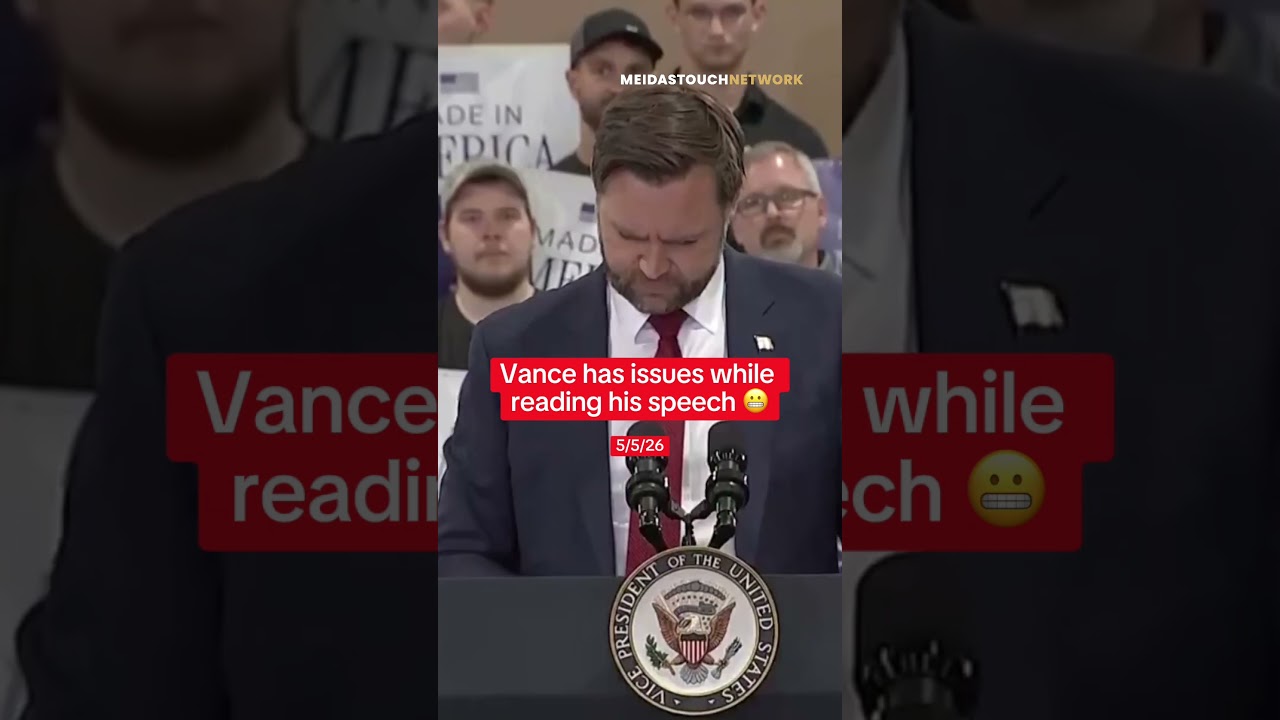 JD Vance having issues with his speech in his speech in Iowa