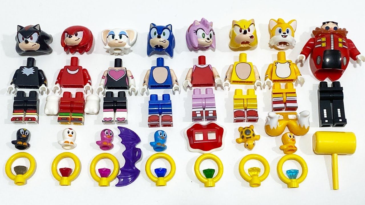 LEGO Sonic the Hedgehog 3 - Sonic | Tales | Knuckles | Amy | Shadow | Dr. EGGMAN Lego Minifigures