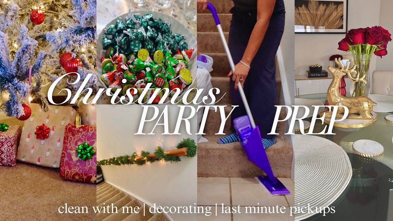 VLOG | I&rsquo;m Hosting a Christmas Party! Deep clean with me, decorating my home & last minute pickups